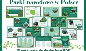 Odkryj najpiękniejsze parki narodowe w Polsce! Zestaw 15 kart PDF z informacjami o przyrodzie i atrakcjach.